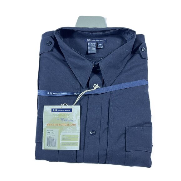 5.11 Tactical Men's Midnight Navy 2XL Shirt B-Class Long Sleeve NWT - Picture 1 of 3